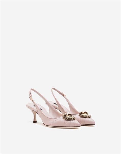 dolce gabbana pale pink heels|dolce & gabbana slingback heel.